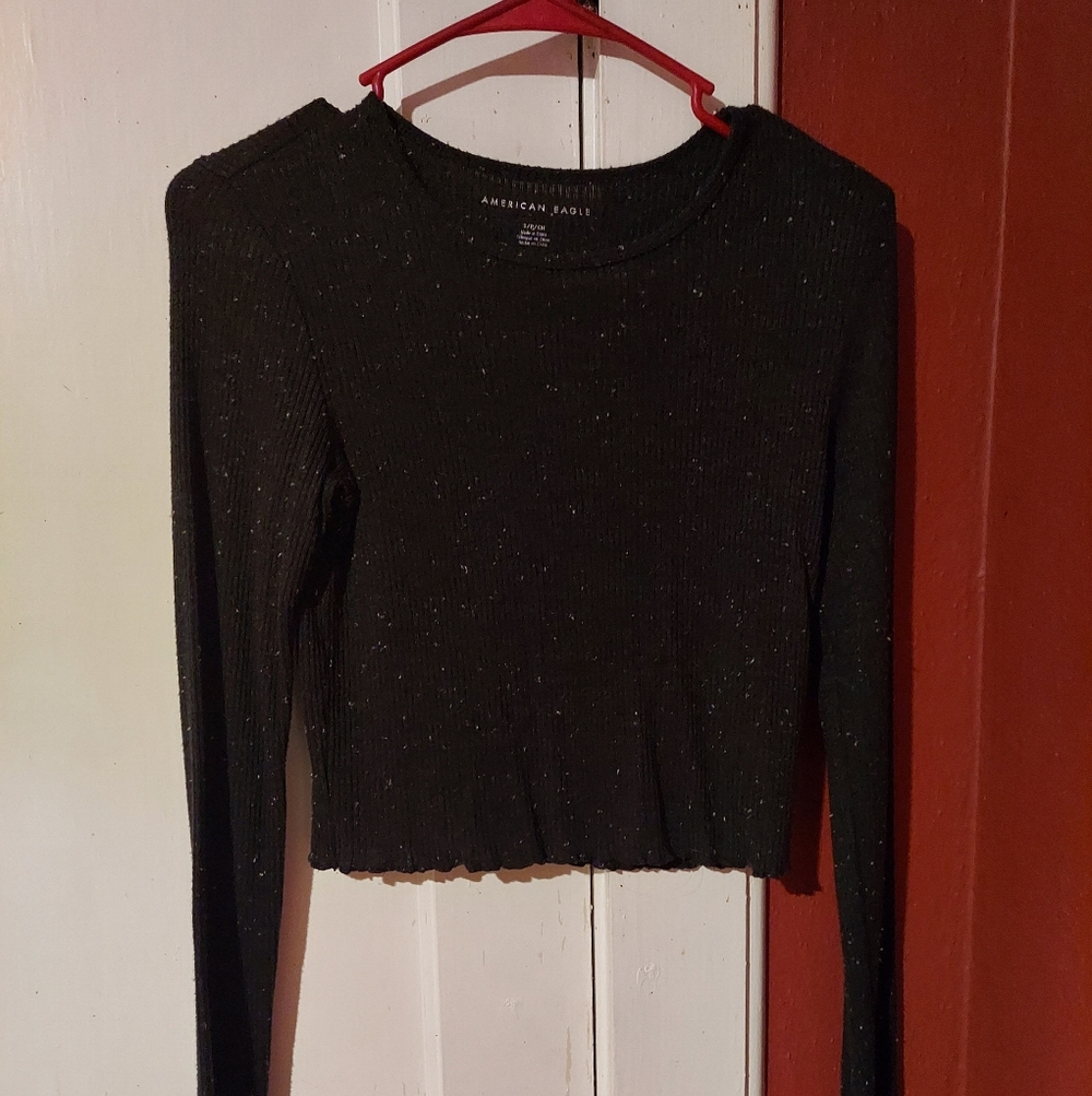 Black speckled long sleeve